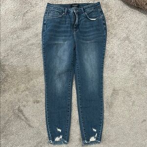 Judy Blue Skinny Blue Distressed Jeans